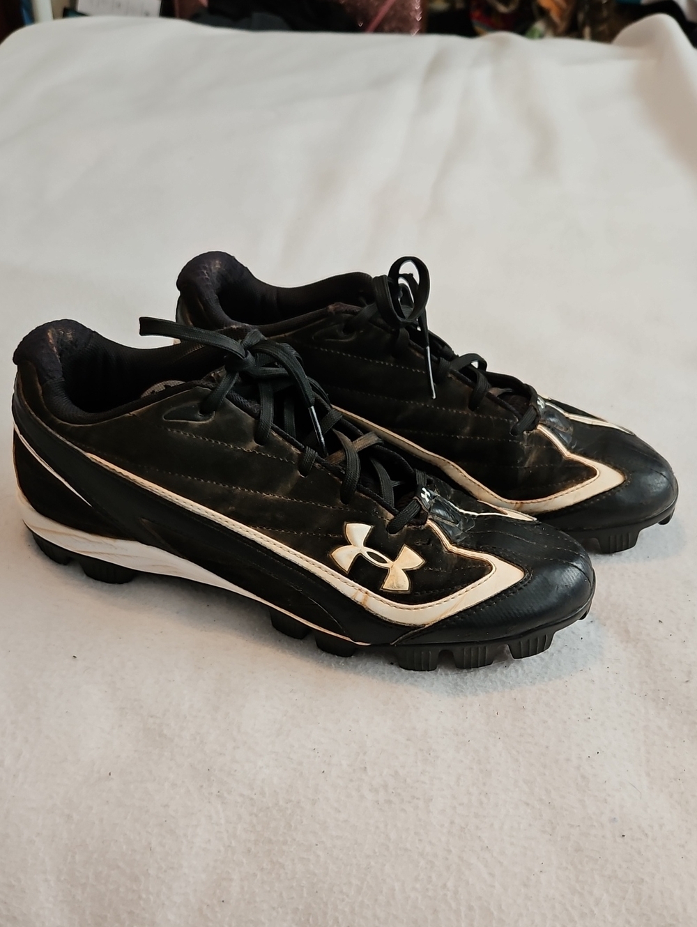 Under Armour Black and White Football Cleats
